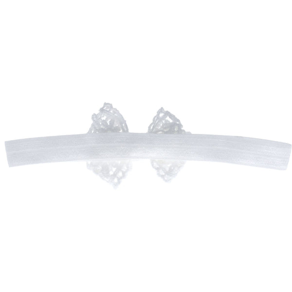 Parsa Beauty PARSA Baby Haarband weiß mit Spitzenschleife 1Stk Zeitlich begrenztes Angebot