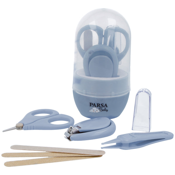 Parsa Beauty PARSA Baby 6-teiliges Nagel-Pflegeset, Nagelknipser, Nasenpinzette, Baby Maniküre Schere Neugeborenen-Set für Jungs Super Sparpreis