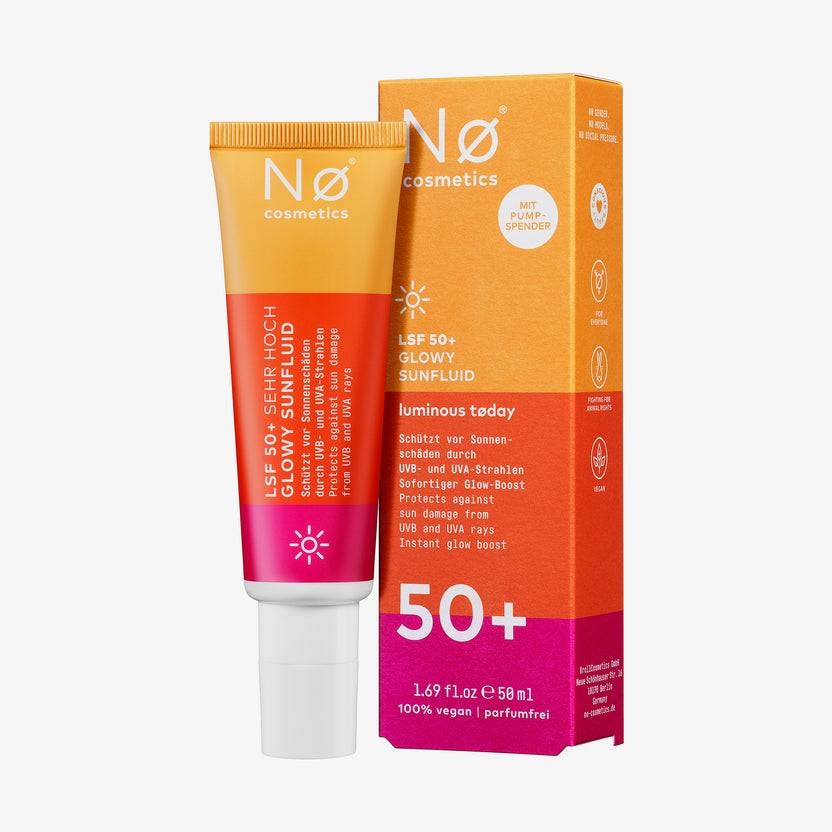 Nø Cosmetics luminous tøday LSF 50+ Glowy Sunfluid (50ml) Neueste Stile