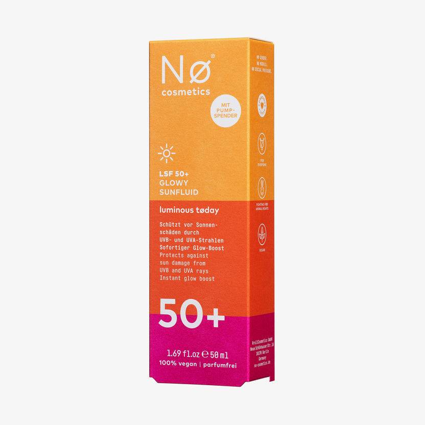 Nø Cosmetics luminous tøday LSF 50+ Glowy Sunfluid (50ml) Neueste Stile
