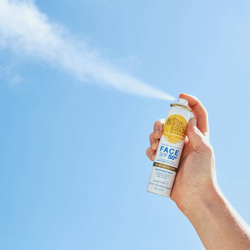 Bondi Sands SPF 50+ Fragrance Free Sunscreen Face Mist (60g) Sonderangebot der Fabrik