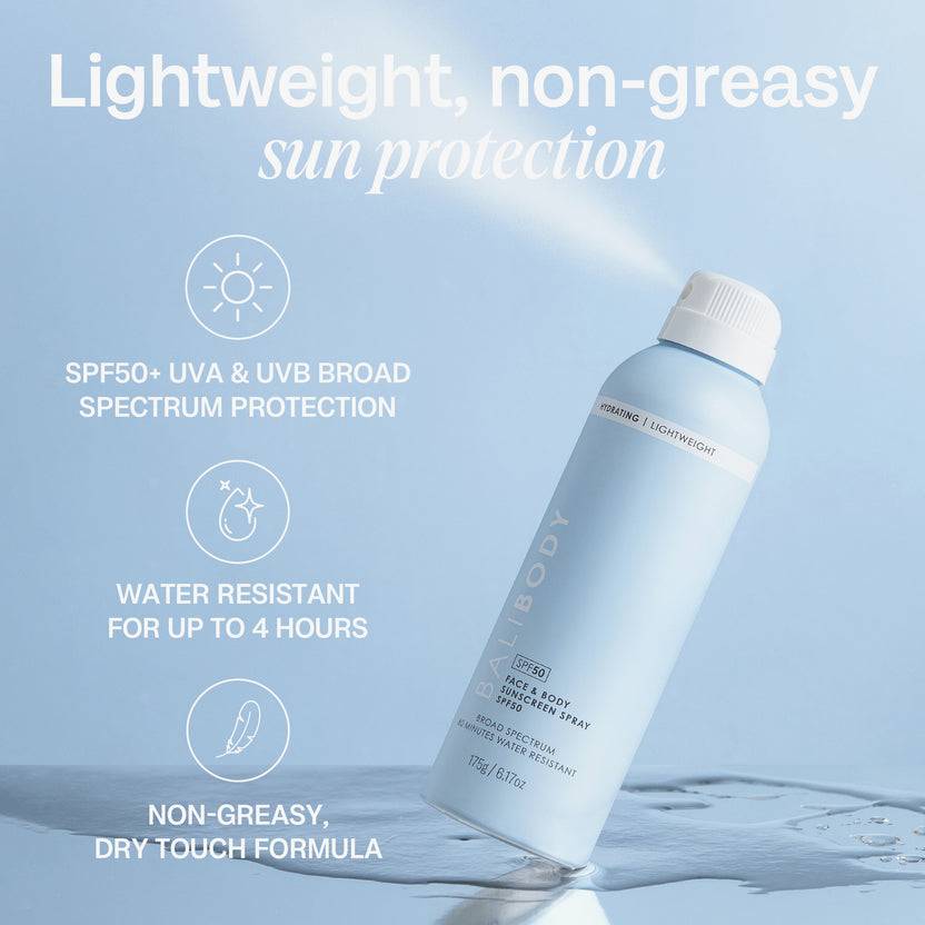 Bali Body Face & Body Sunscreen Spray SPF50+ (175g) Nur noch ein Tag übrig