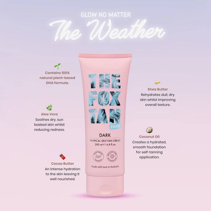 The Fox Tan Dark Tropical Self-Tan Creme (200ml) Kostenloser Versand international