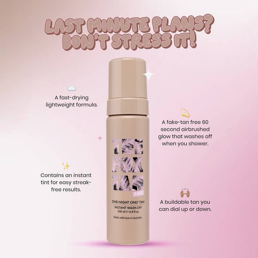 The Fox Tan One Night Only Tan Instant Wash Off (200ml) 50% Rabatt für begrenzte Zeit