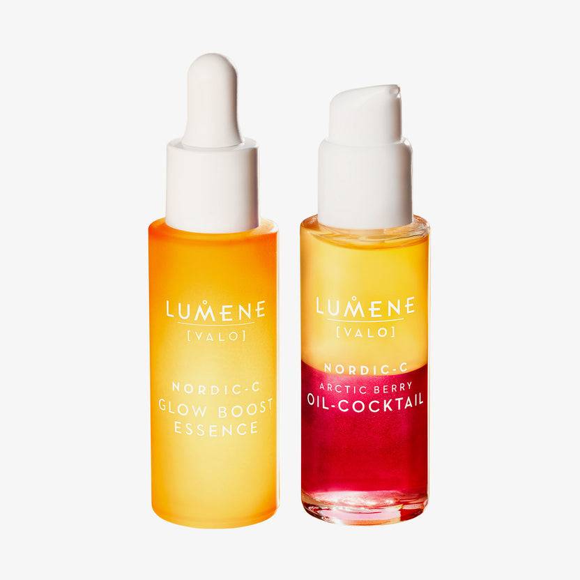 Lumene NORDIC-C [VALO] Essence + Oil-Cocktail Duo Set (60ml) Großer Ausverkauf