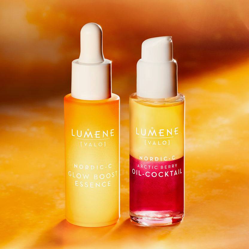 Lumene NORDIC-C [VALO] Essence + Oil-Cocktail Duo Set (60ml) Großer Ausverkauf