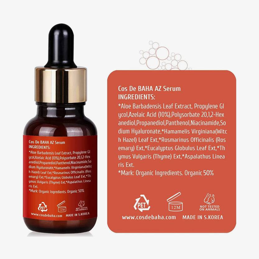 Cos de Baha Azelaic Acid 10% Serum 30ml (AZ) (30ml) 50% Rabatt mit kostenlosem Versand