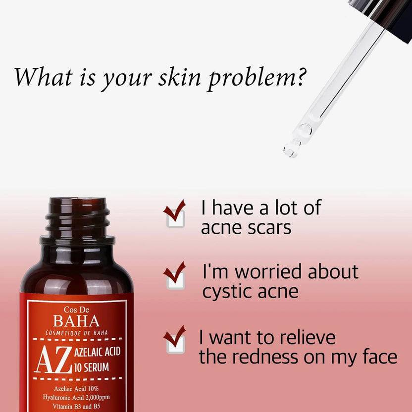 Cos de Baha Azelaic Acid 10% Serum 30ml (AZ) (30ml) 50% Rabatt mit kostenlosem Versand