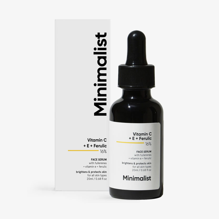 Minimalist Vitamin C + E + Ferulic 16% Face Serum (20ml) Rabatte dieses Monats