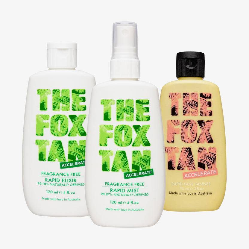The Fox Tan The Bronzed Bundle - Fragrance Free (330ml) Neueste Stile