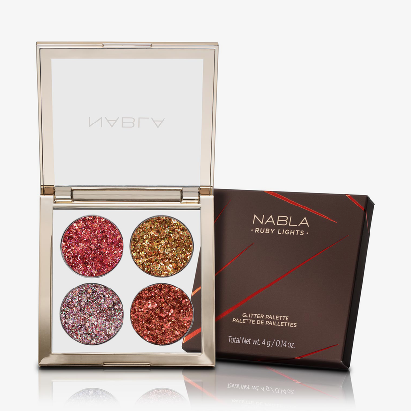 NABLA Cosmetics Ruby Lights Glitter Palette (4g) Neueste Stile
