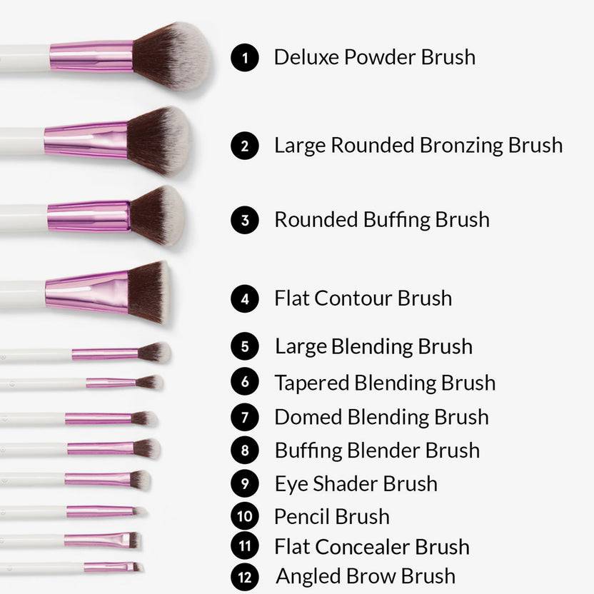 BH Cosmetics Crystal Quartz 12 Piece Brush Set Jubiläumsangebot