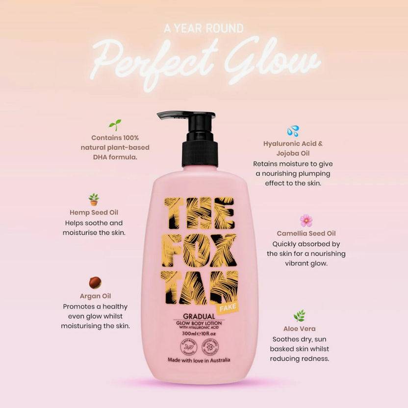 The Fox Tan Gradual Glow Body Lotion (300ml) Clearance-Verkauf