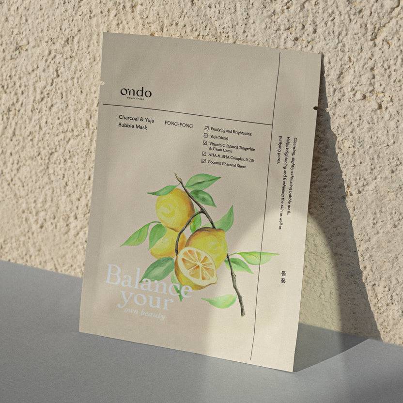 ondo Beauty 36.5 Charcoal & Yuja Bubble Mask Pong-Pong (25ml) Begrenzt auf 3 Tage