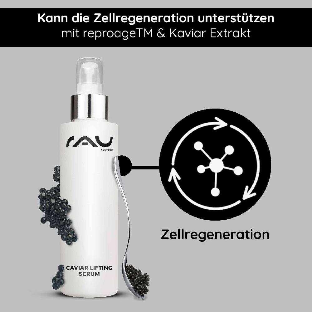 Rau Cosmetics Caviar Lifting Serum 100 ml mit Reproage & Kaviar-Extrakt Vierteljährliche Förderung