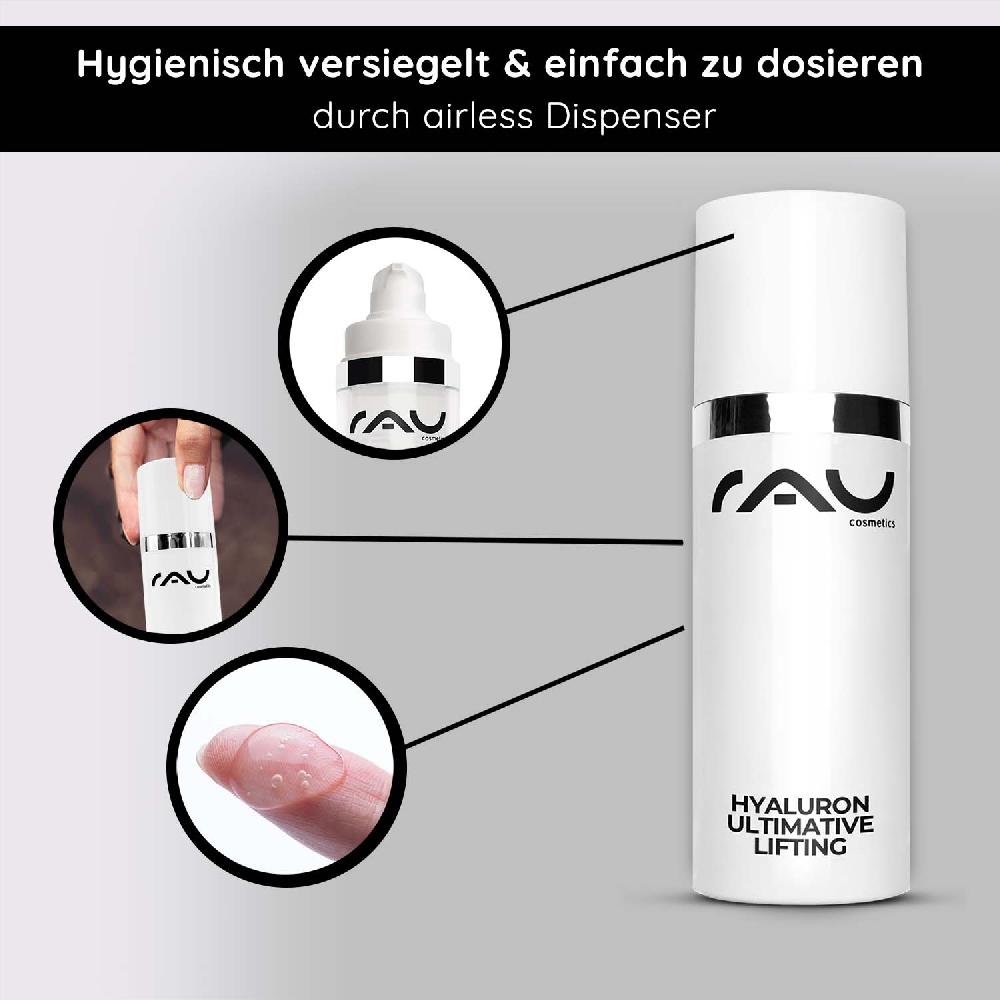 Rau Cosmetics Hyaluron Ultimative Lifting 50 ml Hyaluron Lifting Gel für trockene Haut Nur noch ein Tag übrig