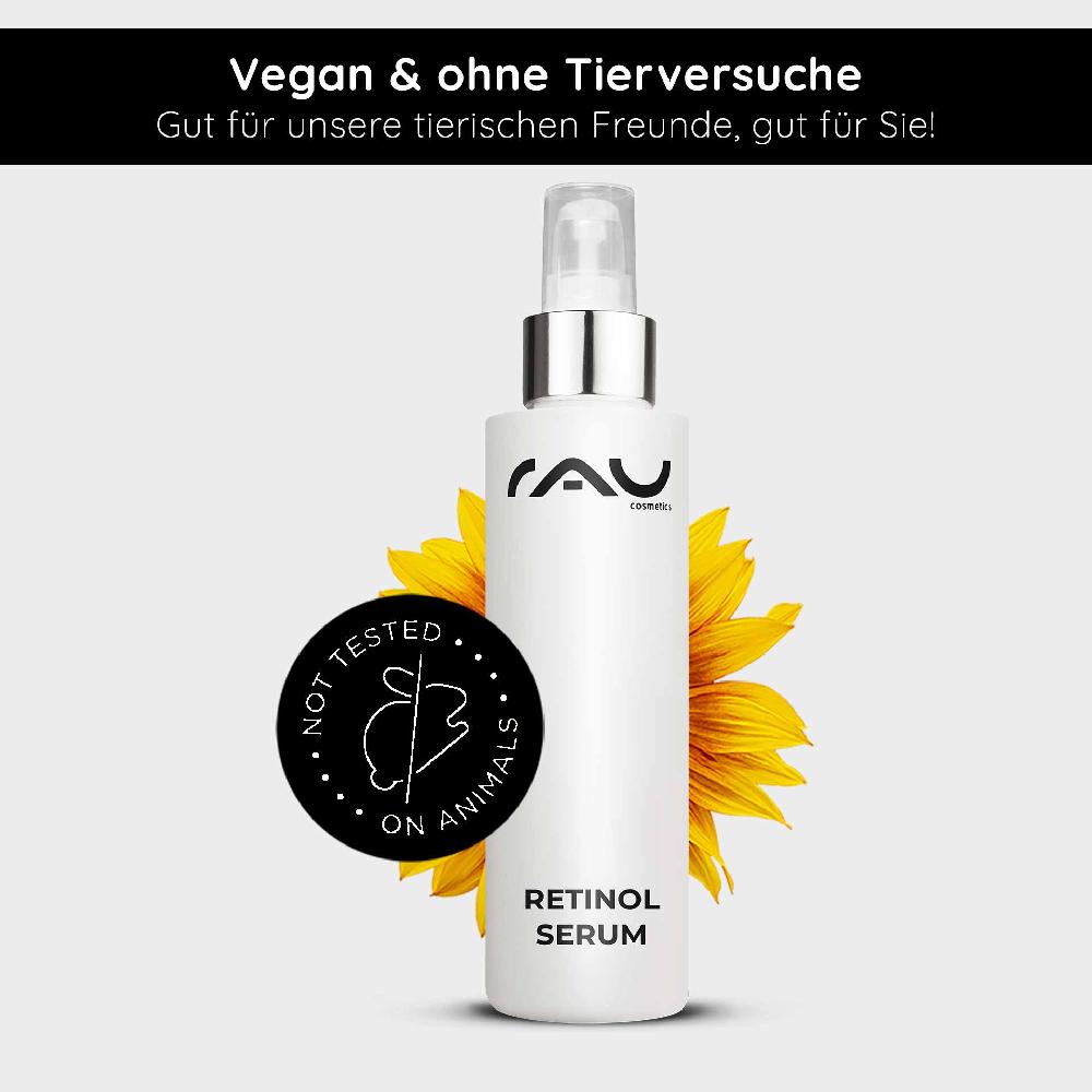 Rau Cosmetics Retinol Serum 100 ml - Vitamin A Serum für trockene und reife Haut Super Rabatt