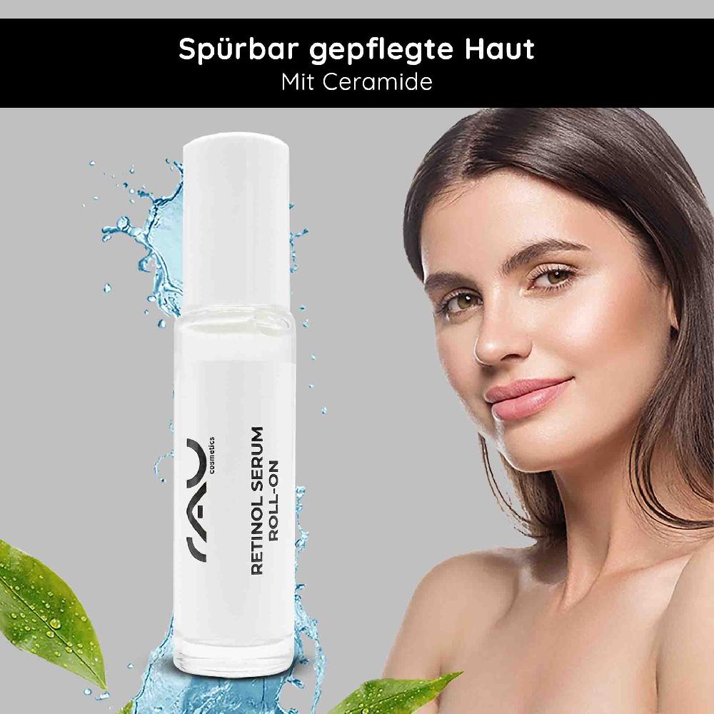 Rau Cosmetics Retinol Serum Roll-On 10 ml - Vitamin A Serum für trockene und reife Haut Riesige Rabatte