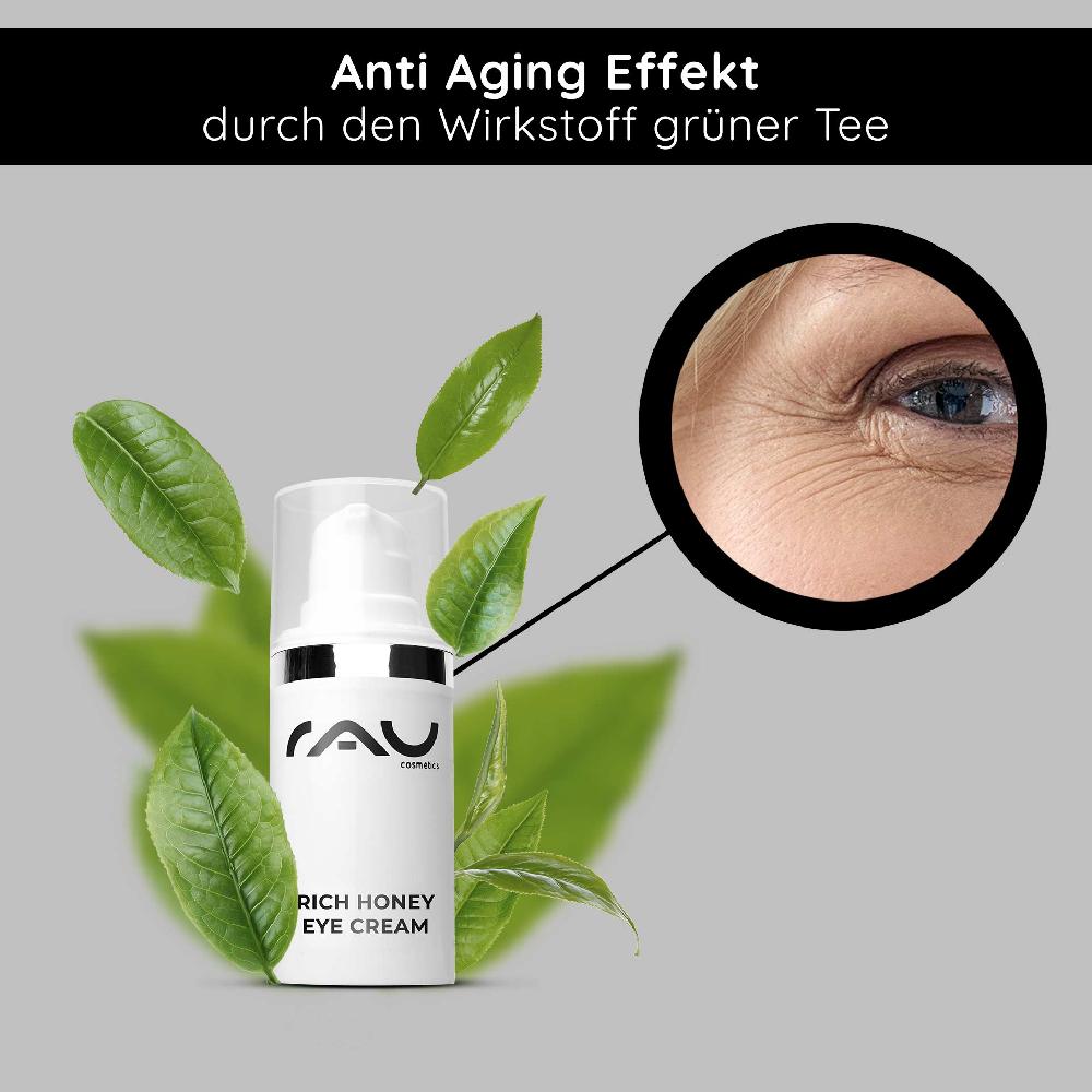 Rau Cosmetics Rich Honey Eye Cream 15 ml Reichhaltige Augencreme 50% Rabatt mit kostenlosem Versand