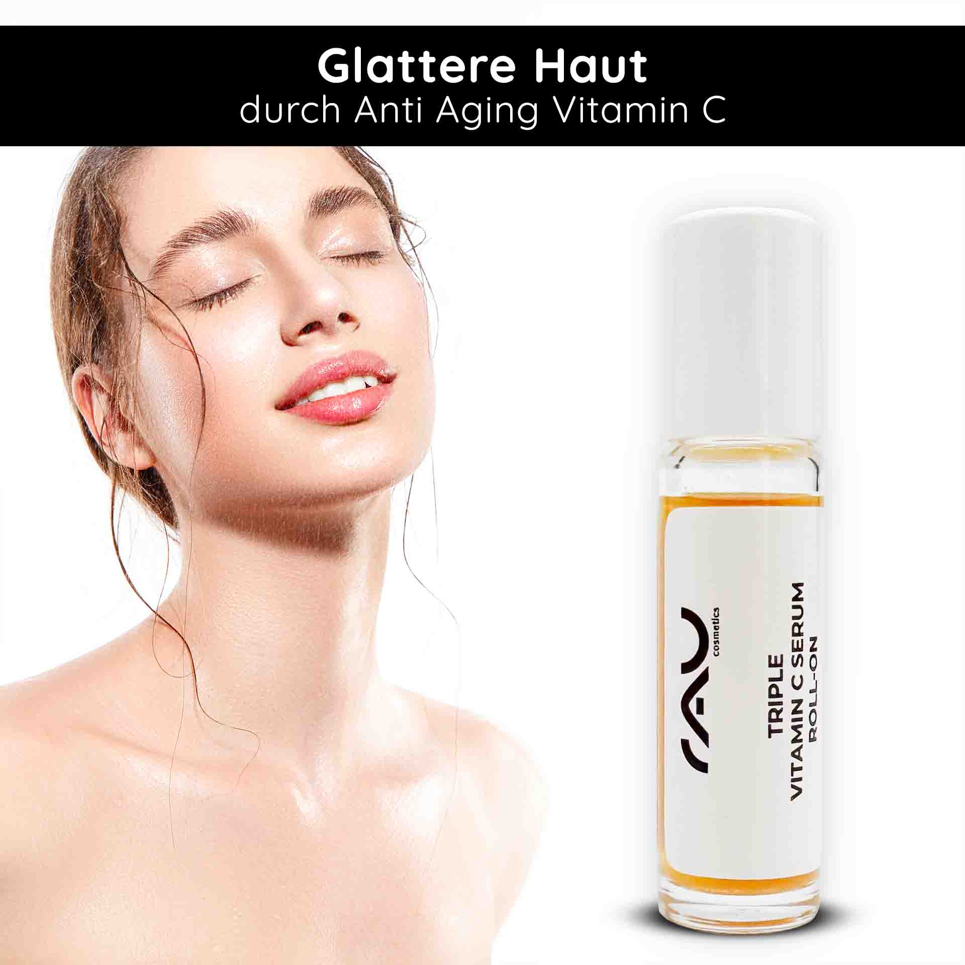 Rau Cosmetics Triple Vitamin C Serum Roll-On 10 ml mit 11 % Vitamin C Säuren Speichern exportieren