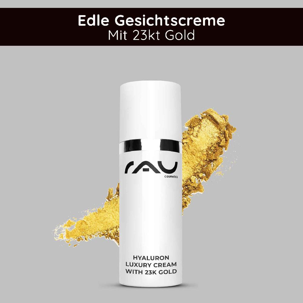 Rau Cosmetics Hyaluron Luxury Cream with 23k Gold 50 ml Anti Age Creme Saisonschlussverkauf
