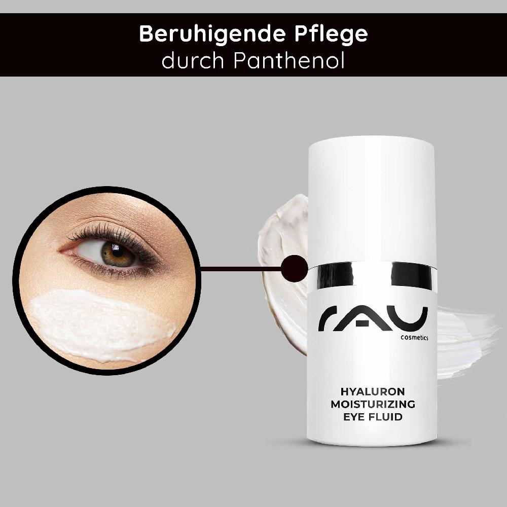 Rau Cosmetics Hyaluron Moisturizing Eye Fluid 15 ml Feuchtigkeitsgel ideal bei trockener Haut Black Friday