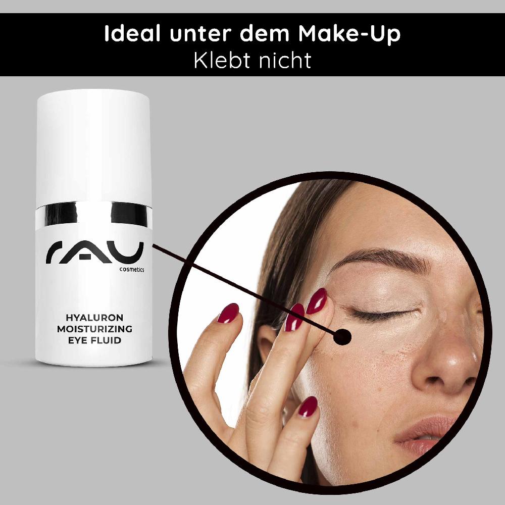 Rau Cosmetics Hyaluron Moisturizing Eye Fluid 15 ml Feuchtigkeitsgel ideal bei trockener Haut Black Friday