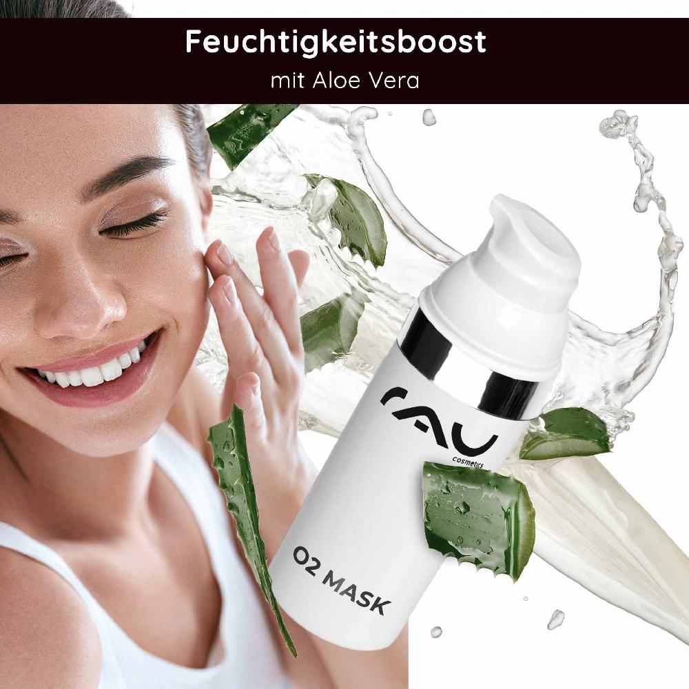 Rau Cosmetics O2 Mask 50 ml Maske mit Aloe Vera Arnika und Ginkgo Lagerräumung