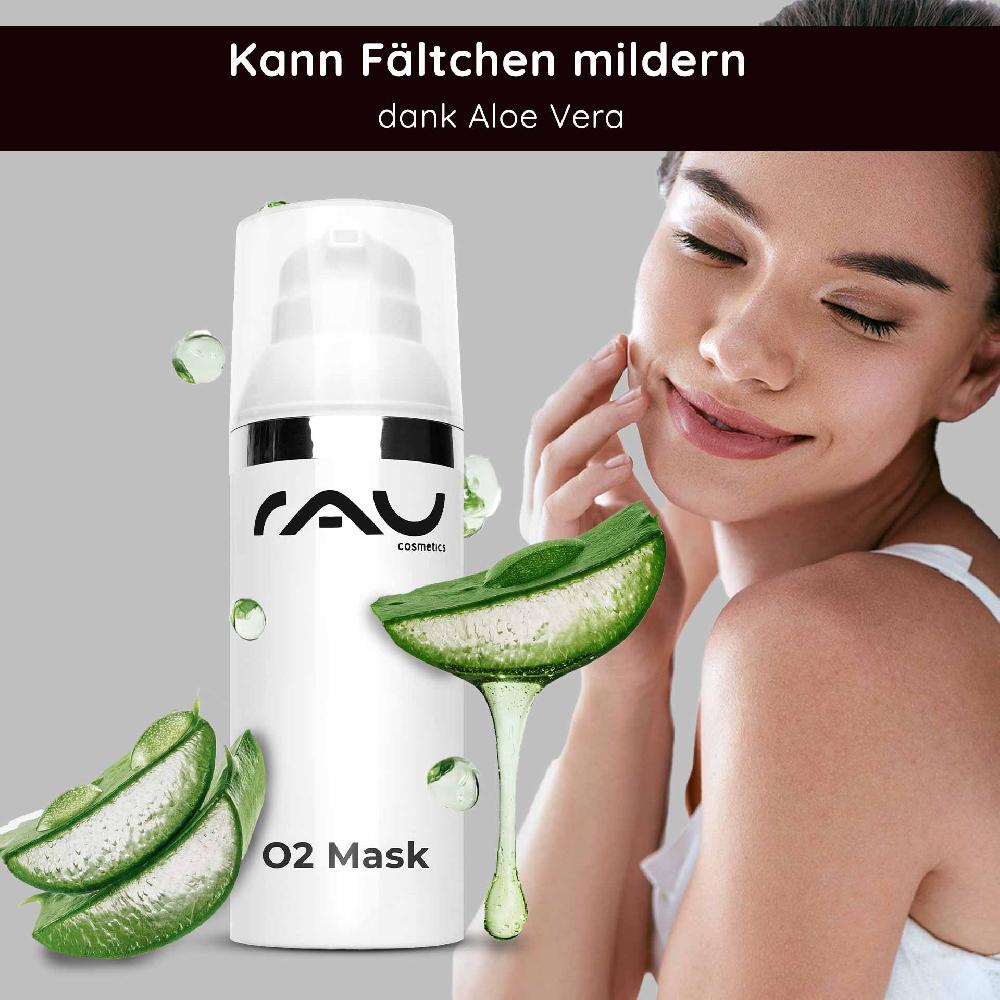 Rau Cosmetics O2 Mask 50 ml Maske mit Aloe Vera Arnika und Ginkgo Lagerräumung