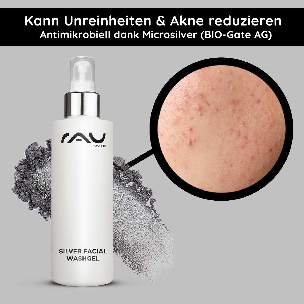 Rau Cosmetics Silver Facial Washgel 200 ml Microsilber Reiniger Große Rabatte