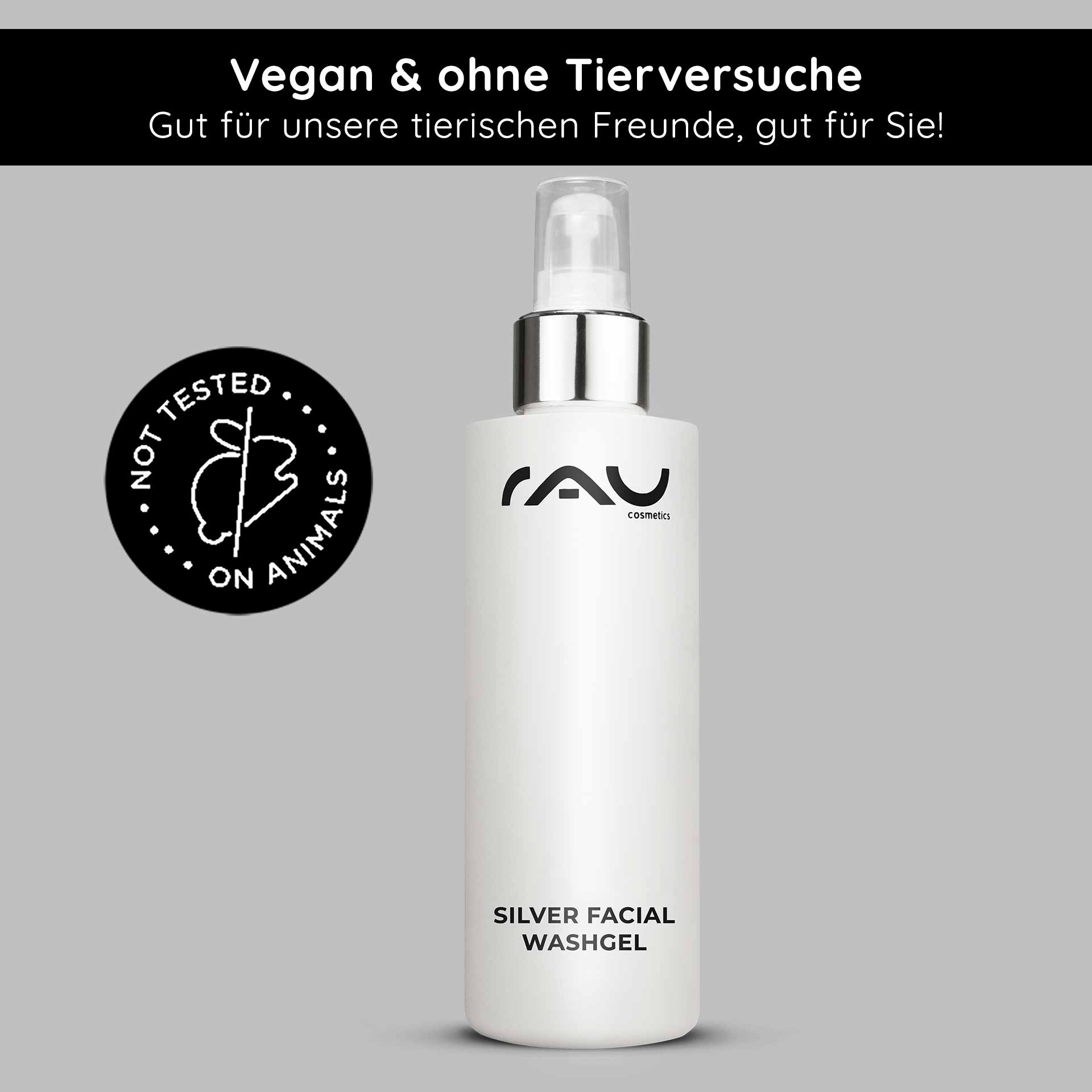 Rau Cosmetics Silver Facial Washgel 200 ml Microsilber Reiniger Große Rabatte