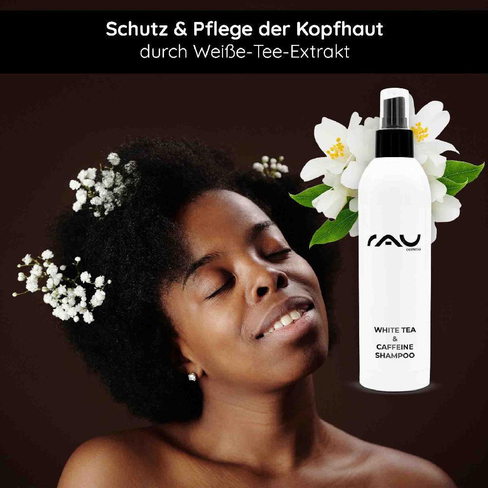 Rau Cosmetics White Tea & Caffeine Hair Shampoo 250 ml Räumungsverkauf