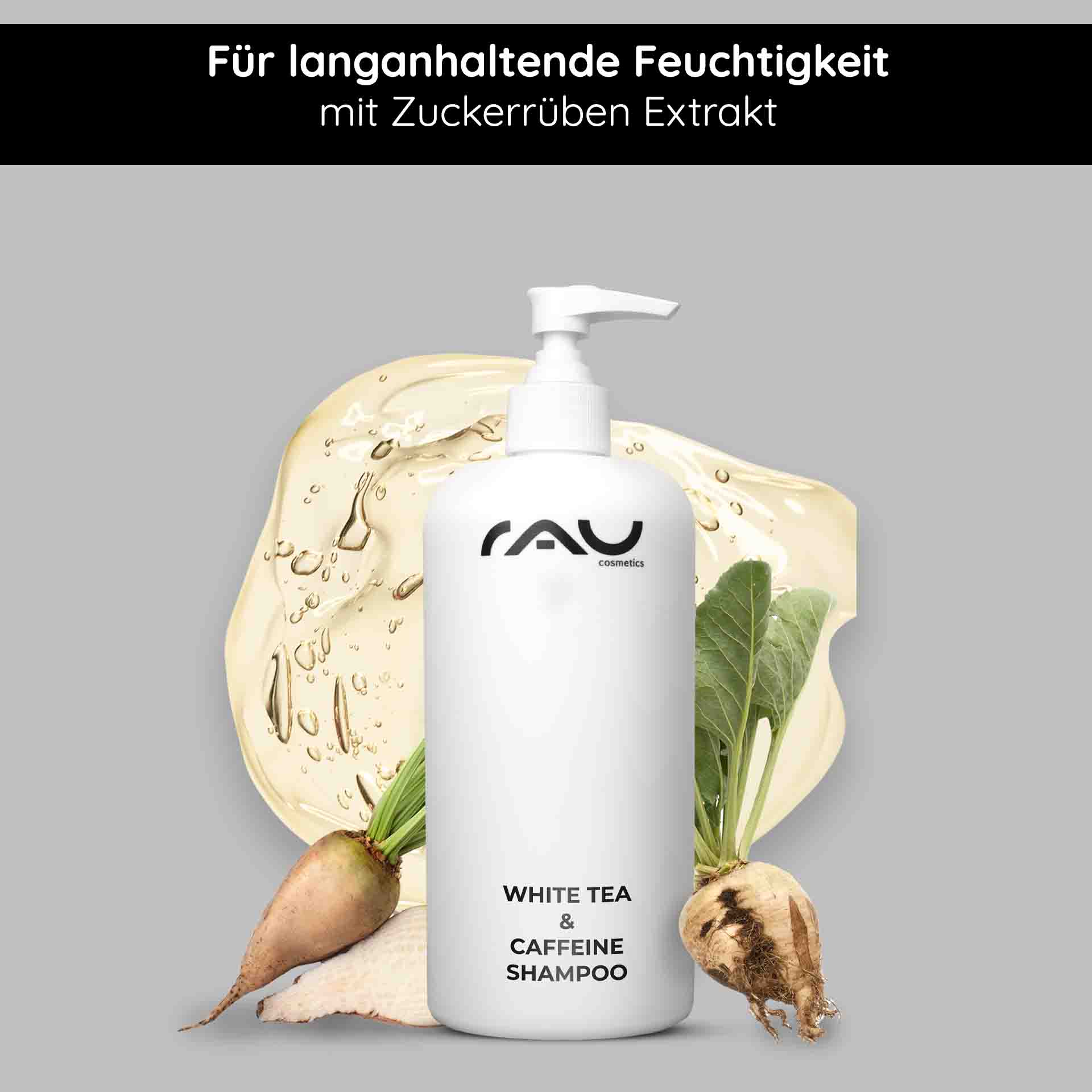 Rau Cosmetics White Tea & Caffeine Hair Shampoo 500 ml Kauf eins, bekomm eins gratis