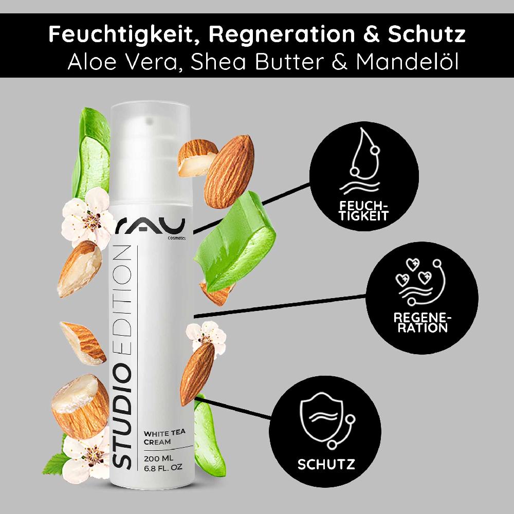 Rau Cosmetics White Tea Cream 200 ml Anti Aging Creme mit Weißem Tee Sonderangebote
