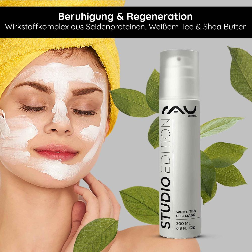 Rau Cosmetics White Tea Silk Mask 200 ml Reichhaltige Creme & Maske VIP-Rabatte