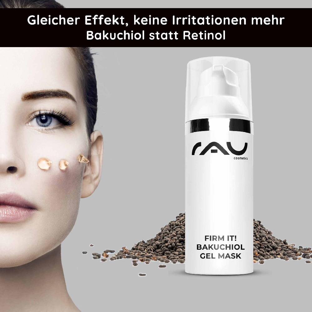 Rau Cosmetics Firm it Bakuchiol Gel Mask 50 ml Anti-Aging Gelmaske Kostenlose Rückgabe