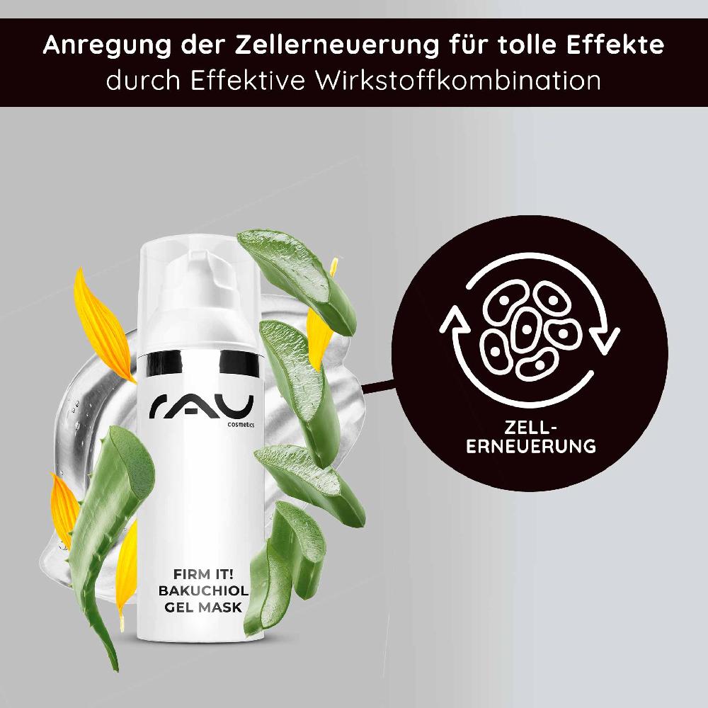 Rau Cosmetics Firm it Bakuchiol Gel Mask 50 ml Anti-Aging Gelmaske Kostenlose Rückgabe