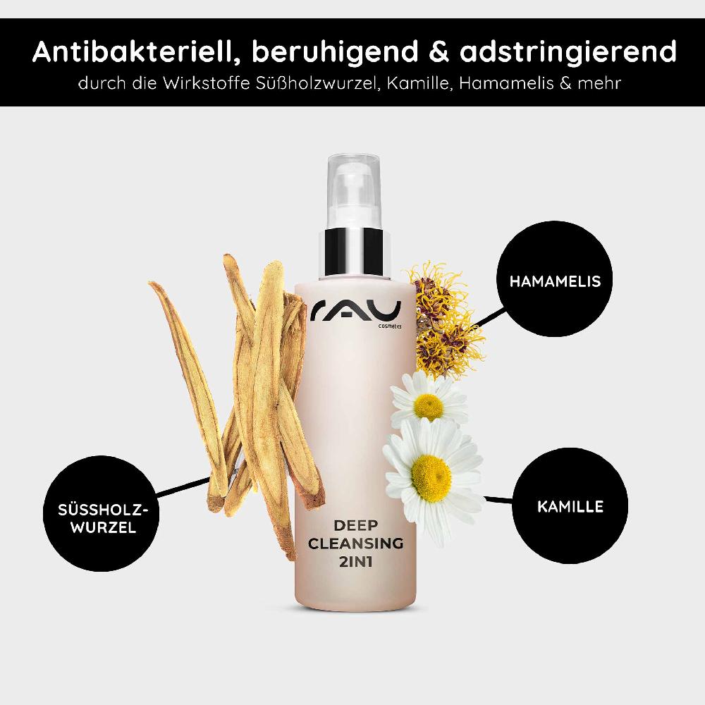 Rau Cosmetics Deep Cleansing 2in1 200 ml 2in1 Gesichtswasser Zeitbegrenzte Promotion