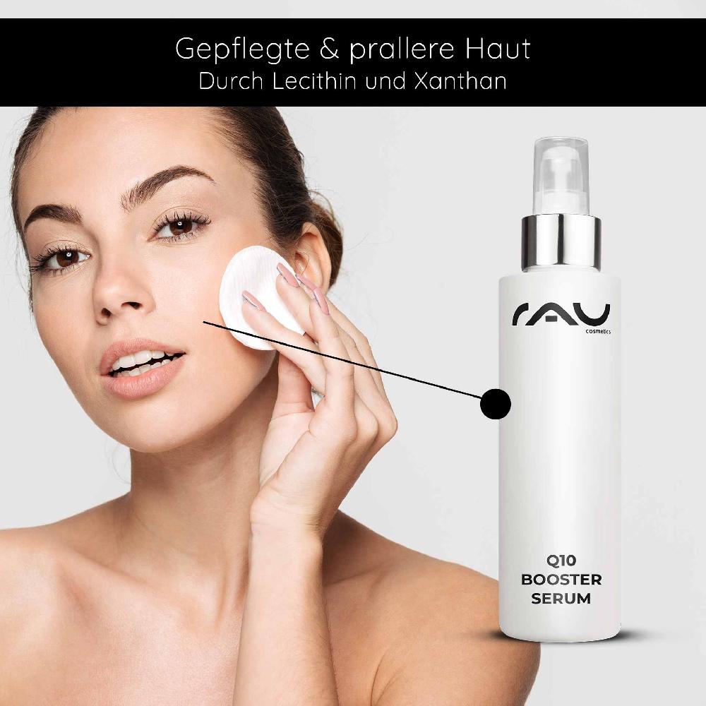 Rau Cosmetics Q10 Booster Serum 100 ml - mit Hyaluron Q10 & Lecithin Vierteljährliche Förderung
