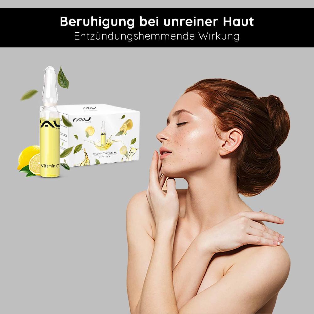 Rau Cosmetics Vitamin C Ampullen 14x2 ml für reife & unreine Haut Begrenzt auf 3 Tage