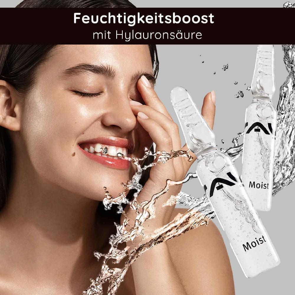 Rau Cosmetics Moist Ampullen 7x2 ml inkl. Applikator Hyaluron Booster zollfrei